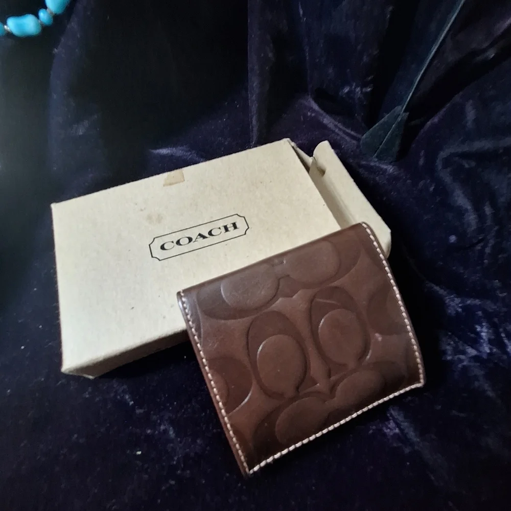Coach Brown Leather Oragami Wallet